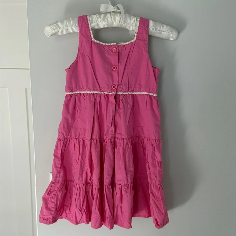 Gymboree Pink Tiered Dress with Floral Embroidery Size‎ 7